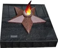 Звезда из красного гранита имитация пламени в Туле (518453)