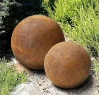 Шары сталь кортен 2 штуки декор (518937) ∅ 1,35 - 0,85 м. Тула