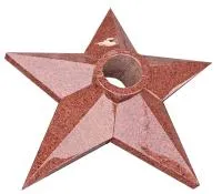 Звезда из красного гранита (517571) поставка комплект горелка ГВД 379 10 89 00 ПС вечный огонь ø 900 мм. монолит - составная  в Туле
