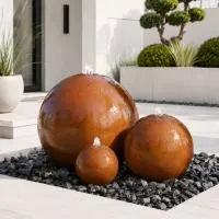 Шары 3 шт. фонтан Corten от (518907) ∅ 0,35 до 1 м. Тула 
