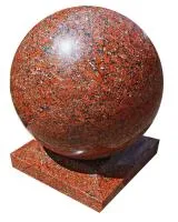 Декоративный шар из красного гранита (518208) производство - сфера арт-объект ø 500 мм. монолит массив  в Туле