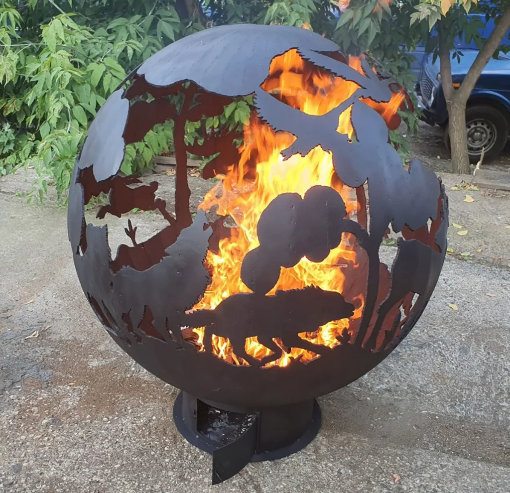 Стальная сфера - шар для разведения костра купить в Туле Металлический шар для костра купить с доставкой в Тулу