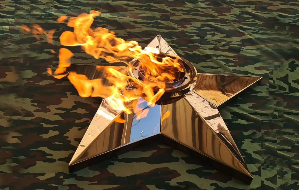 Звезда вечного огня на заказ в Туле изготовление, доставка и монтаж