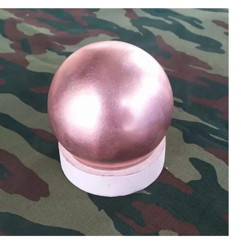 Шлифованная медная сфера - диаметр 100 миллиметров. Толщина стенки 1,5 миллиметра. Производство медных шаров - Тула, NSO-PiroClub